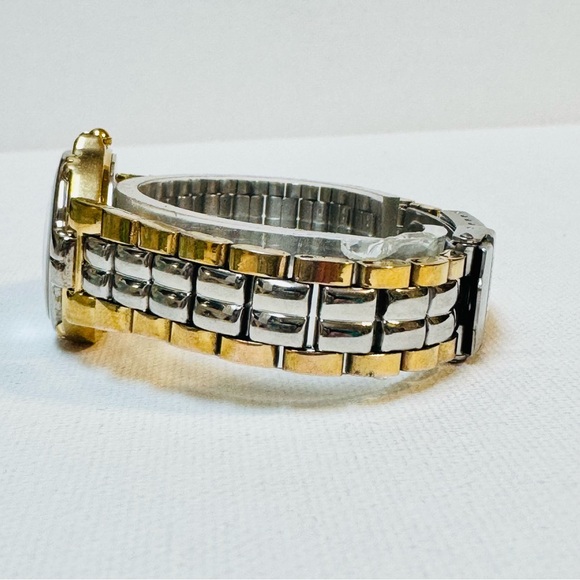 Vintage GUESS Art Deco Women\'s Small Seconds Watch Two Tone Silver Gold 1995 main image 4